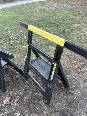 Stanley Sawhorse Adjustable Folding Plastic Set 1000 lb Heavy Duty Work 2-Pack - Thumbnail 6