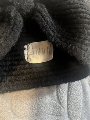 Black Ear Warmer Knit With Front Tie For Convenience Stylish One Size Fits All - Thumbnail 2