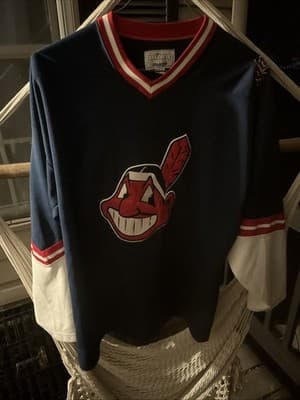 Throw Ack Cleveland Indians Long Sleeve Large