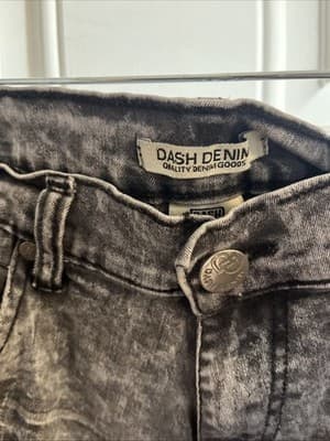 Dash Denim Men’s 34x32 Cotton Spandex Blend Dark With Holes And Horizontal Sewn - Thumbnail 2
