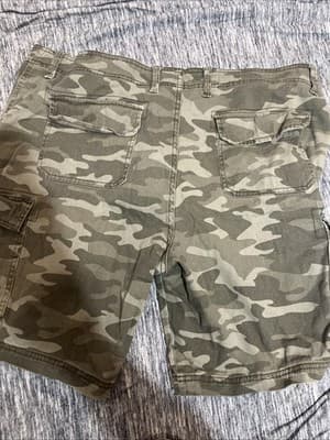 GEORGE MENS AT THE KNEE CAMOFLAUGE CARGO SHORTS SIZE 38 CASUAL SUMMER POCKETS - Thumbnail 4