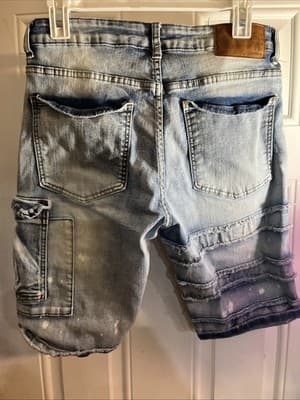 Men’s Waimea Skinny For Size 32 Jean Shorts With Zip Pocket And Frays - Thumbnail 3