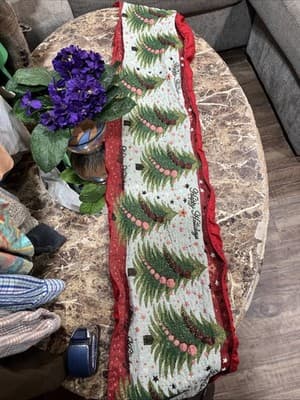 Christmas Tree Table Runner Holiday Decor 68 X 12.5 In.