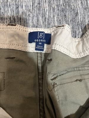 GEORGE MENS AT THE KNEE CAMOFLAUGE CARGO SHORTS SIZE 38 CASUAL SUMMER POCKETS - Thumbnail 3