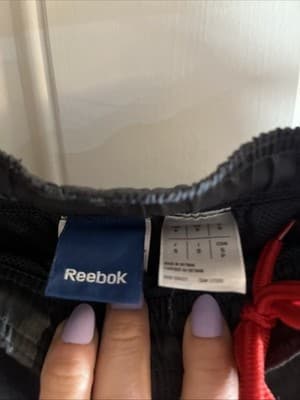 Small Mens Gray Reebok Polyester Lounge Swish Pants - Thumbnail 3