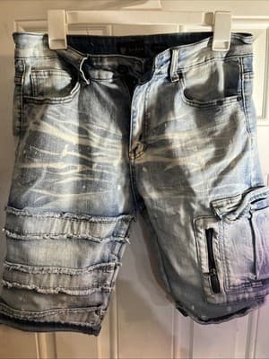 Men’s Waimea Skinny For Size 32 Jean Shorts With Zip Pocket And Frays - Image 1