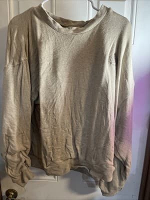 Tehama Clint Xl Beige Long Sleeve Swatee With Emblem On Chest 100% Cotton