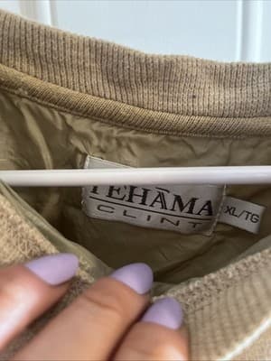 Tehama Clint Xl Beige Long Sleeve Swatee With Emblem On Chest 100% Cotton - Thumbnail 3