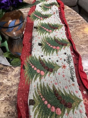 Christmas Tree Table Runner Holiday Decor 68 X 12.5 In. - Thumbnail 3