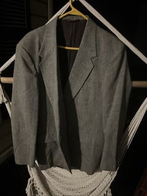 Men’s Suit Jacket By Towncraft Large Tan And Pin Stripped - Image 1