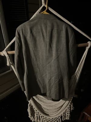 Men’s Suit Jacket By Towncraft Large Tan And Pin Stripped - Thumbnail 3