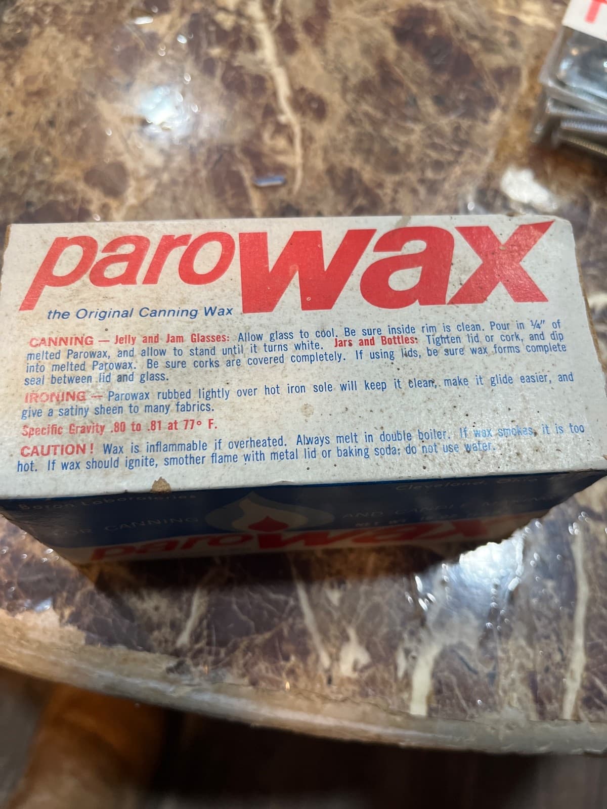 Boron Laboratories Parowax Paraffin Canning Candle Making Wax 1 Pound NOS - Thumbnail 2