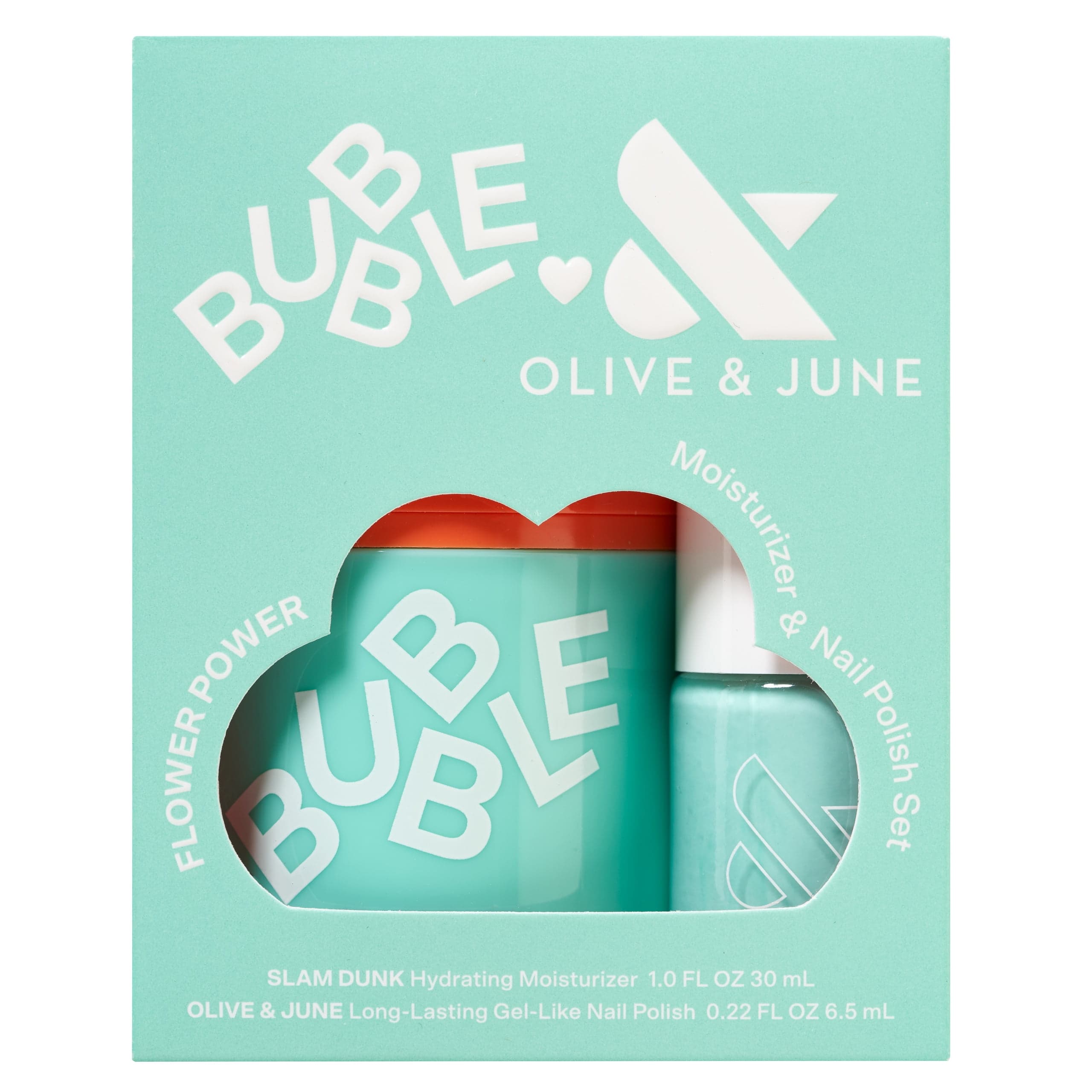 Bubble Skincare Flower Power Slam Dunk Moisturizer & Nail Polish 3-Piece Set  Includes Olive & June Long Lasting Nail Polish & Flower Nail File - Thumbnail 6