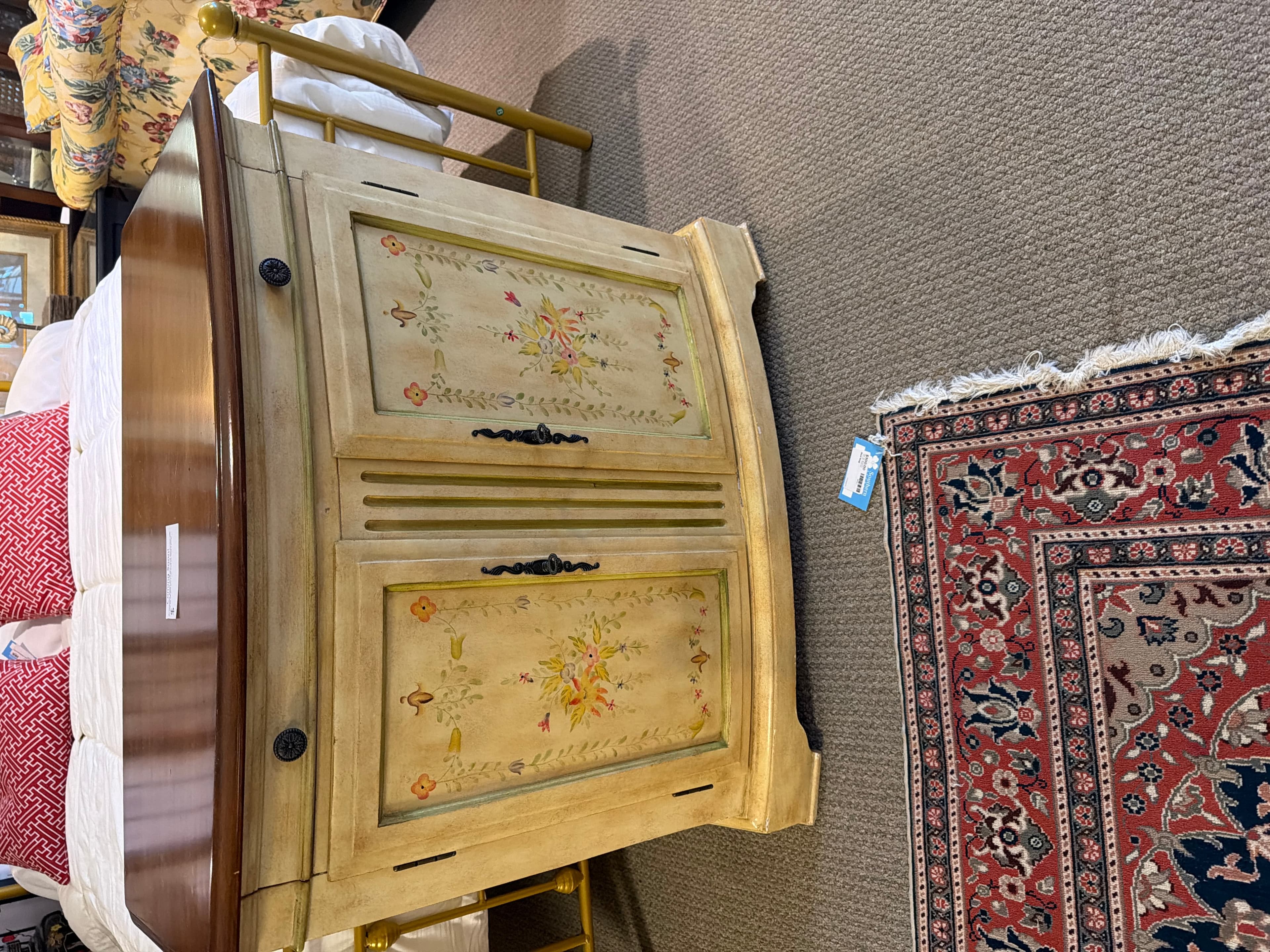 Vintage Floral Painted Sideboard - Image 1