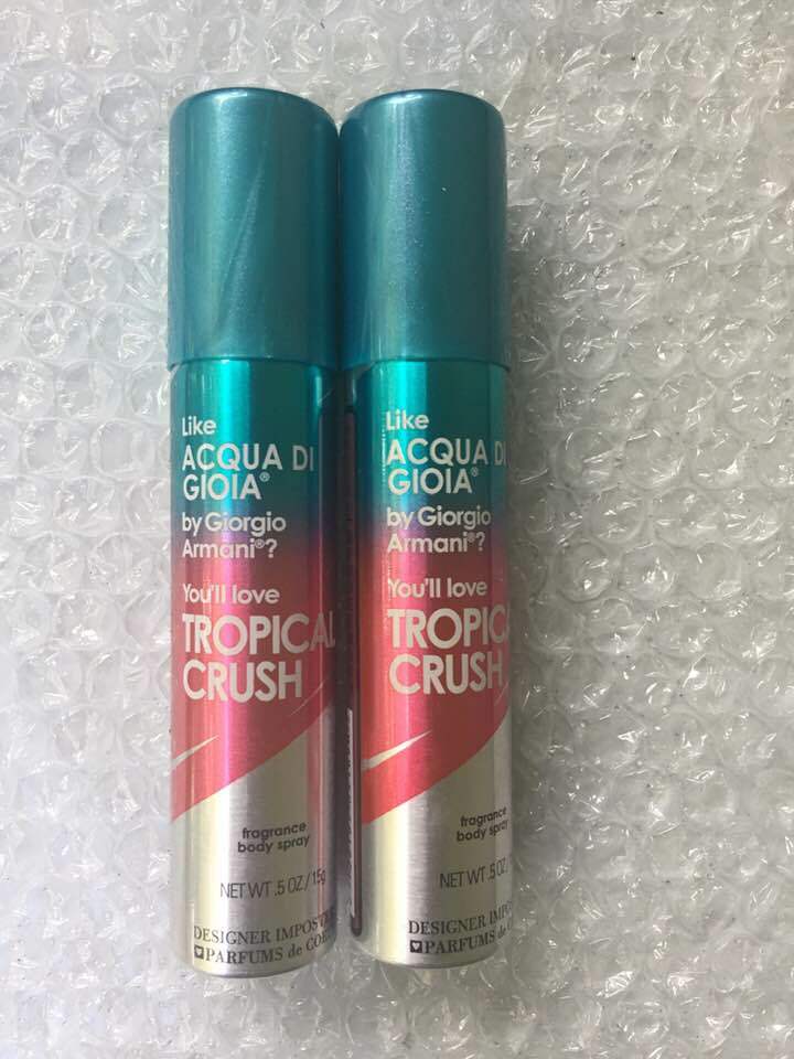 2  Designer Imposters TROPICAL CRUSH Body Spray NEW Travel Size 0.5 oz Lot of 2 - Thumbnail 5