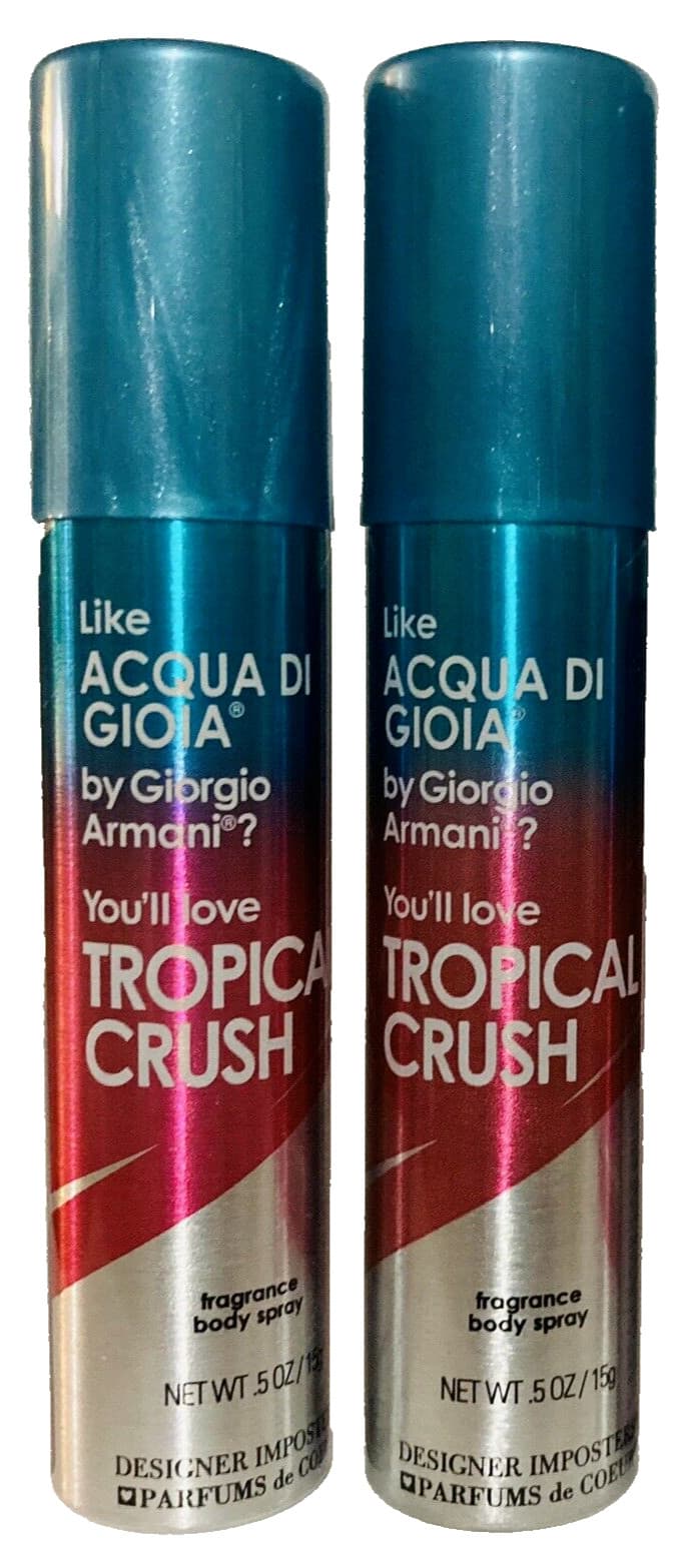 2  Designer Imposters TROPICAL CRUSH Body Spray NEW Travel Size 0.5 oz Lot of 2 - Image 1