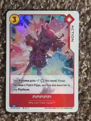 Oshi Push Pipipipipi Action Card 3 Poggers OP01 PHC-006 AO 2025 Japanime Coll - Image 1