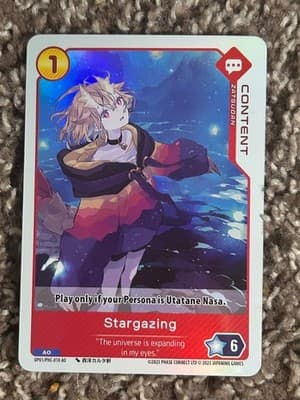 Oshi Push Stargazing Phase Origins OP01/PHC-010 AO Persona Utatane Nasa Foil - Image 1