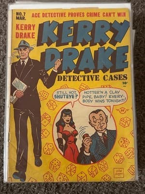 Kerry Drake Detective Cases No.7 Mar Vintage Comic Book Ace Detective 10c Cover - Image 1