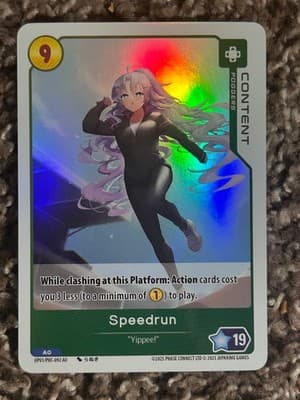 Oshi Push Speedrun Card Content AO OP01/PHC-092 AO Holo 2025 Trading Card Foil - Image 1