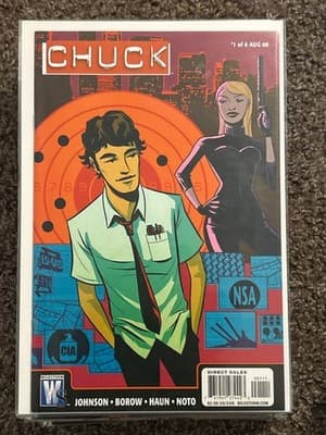 Chuck #1 WildStorm 2008 Direct Sales Comic Book Aug 08 Johnson Borow Haun Noto - Image 1
