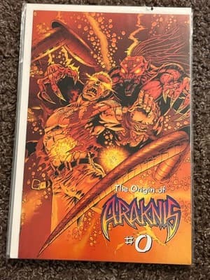 The Origin of Aurakonis #0 Comic Book Orange Horror Monster Cover - Image 1
