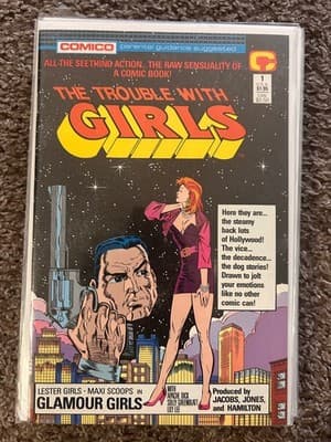 Comico The Trouble With Girls Comic Book #1 Glamour Girls 1st Issue Bagged - Image 1