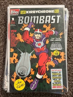 Topps Comics Bombast #1 KirbyChrome Super Deluxe Jack Kirby Comic Book w Card - Image 1