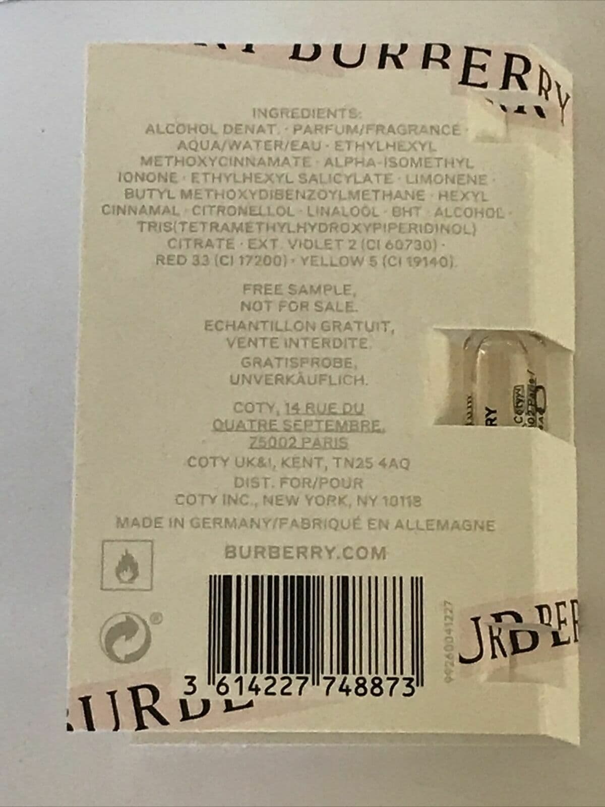 Burberry Her by Burberry EAU DE PARFUM VIAL for WOMEN - Thumbnail 3