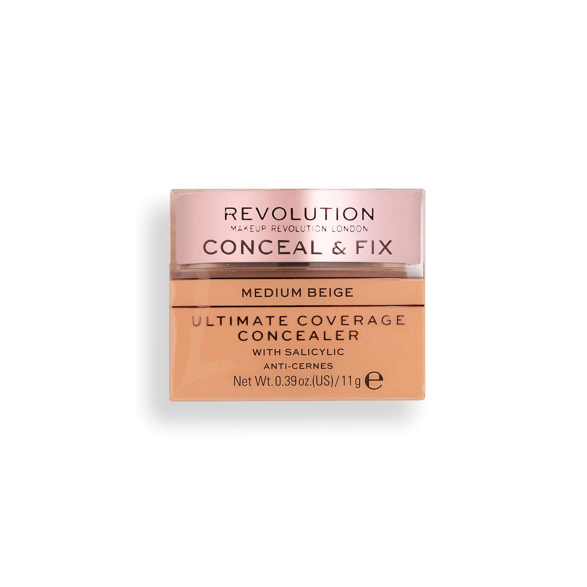 Makeup Revolution Conceal & Fix Ultimate Coverage Concealer Medium Beige - Thumbnail 4