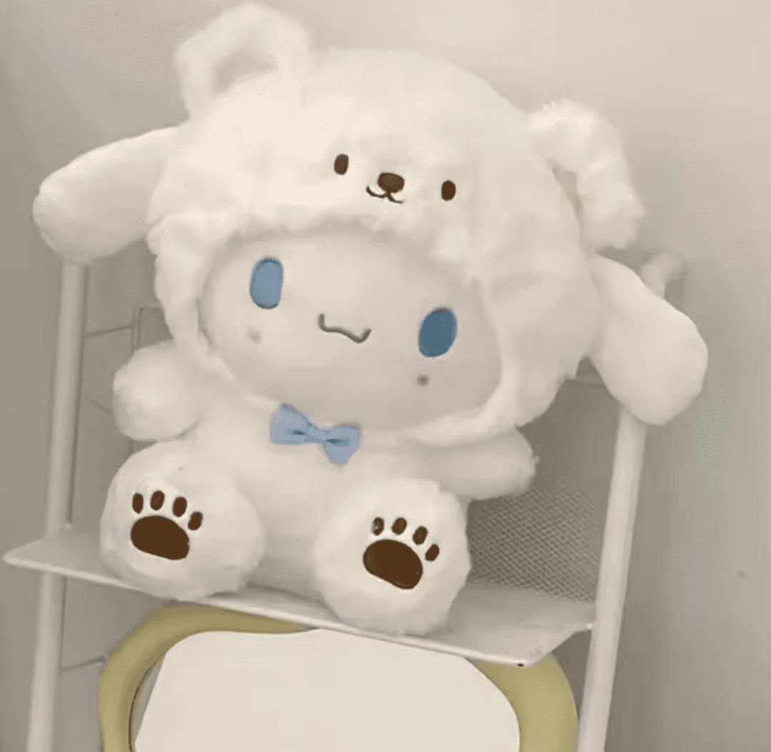 Sanrio Cinnamoroll Plush Toy - White, Bear Hat - Image 1