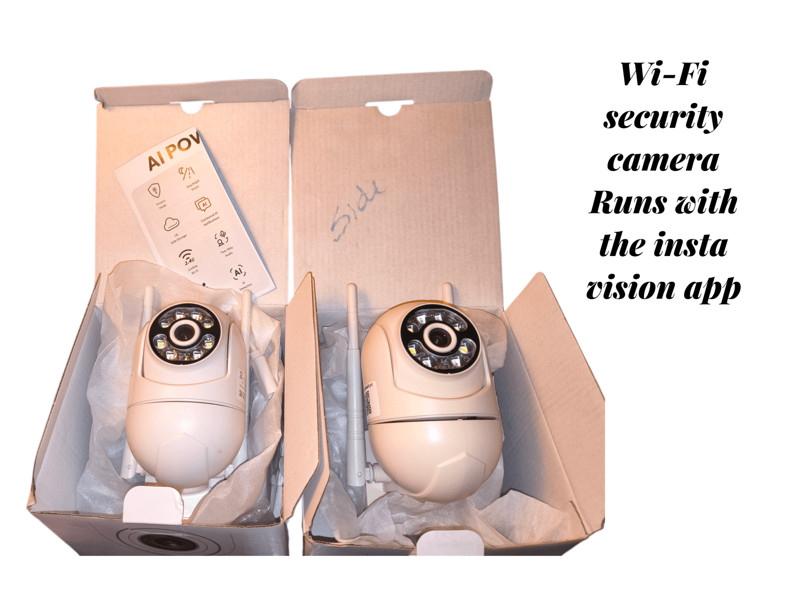 AI POV Wi-Fi Security Camera with Insta Vision App