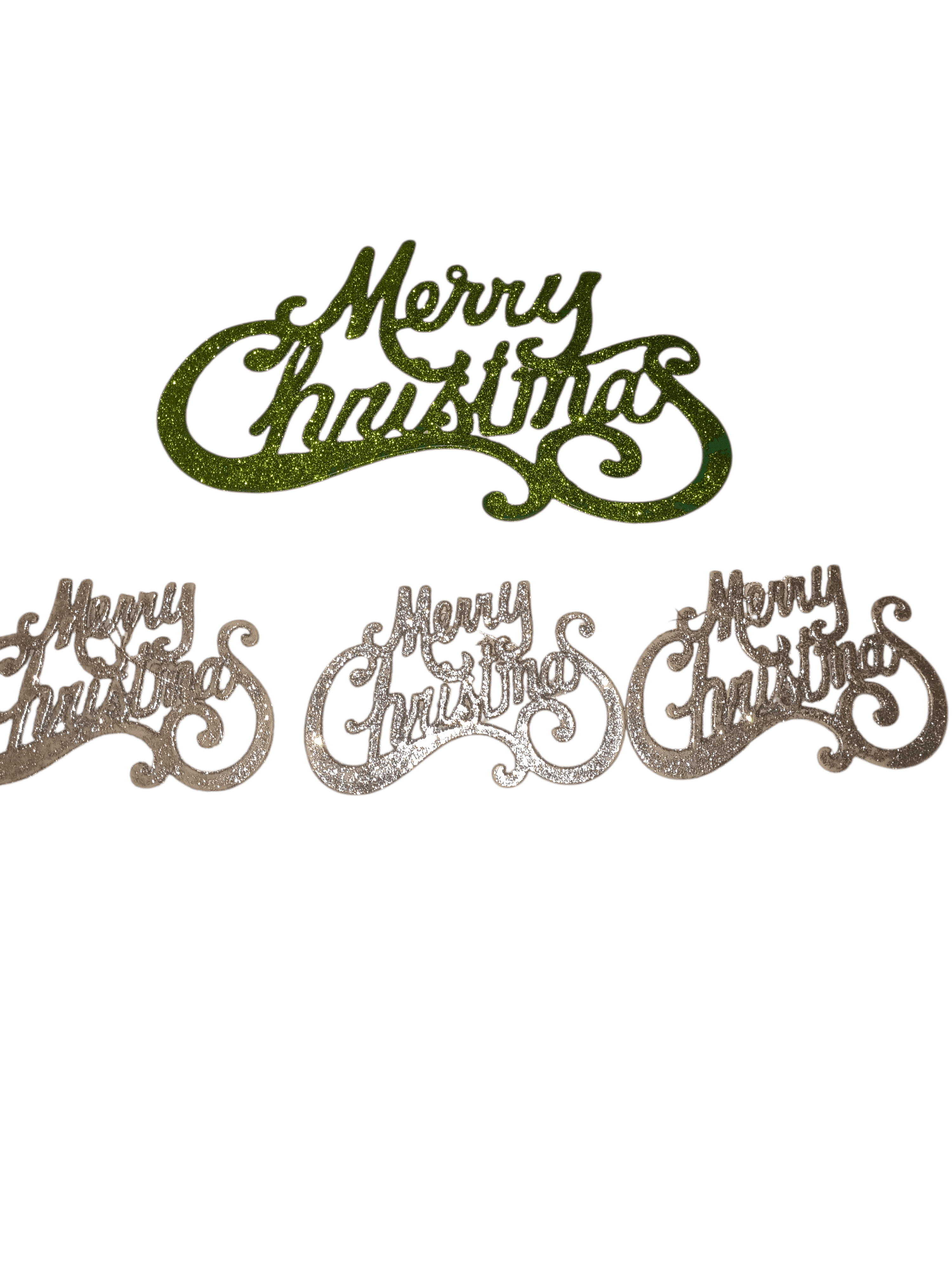 Christmas Decorations Set - Glittered Signs & Ornaments - Thumbnail 6