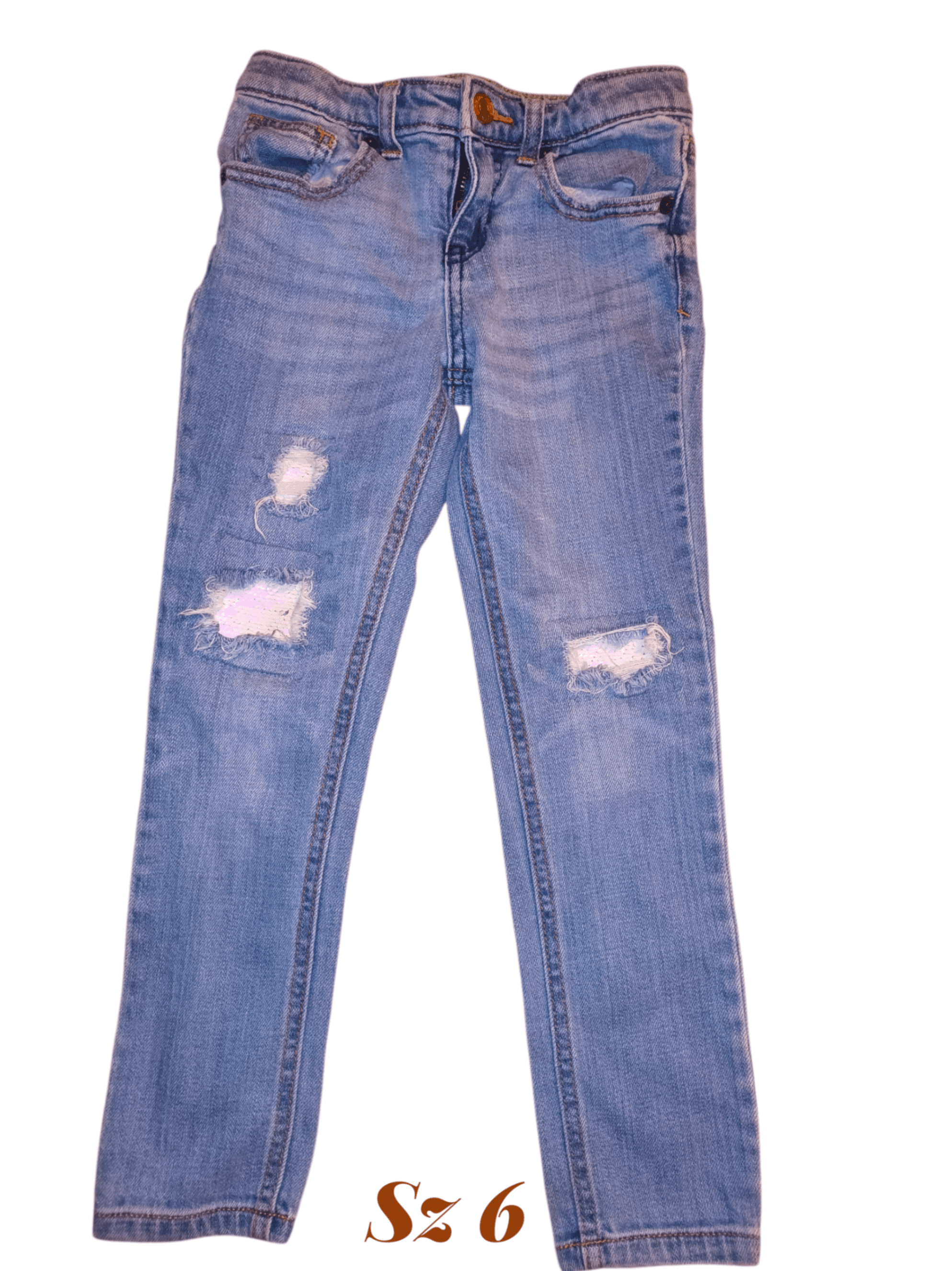 Girls Distressed Jeans Size 6