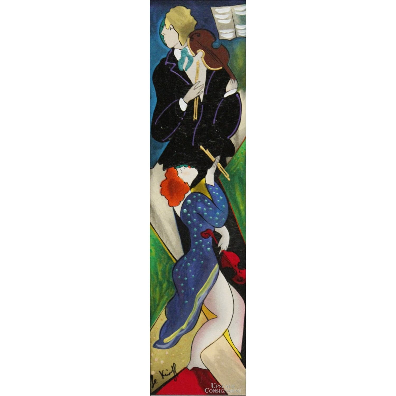 Framed Serigraph on Wood "Arabesque" By Linda Le Kniff - Thumbnail 2