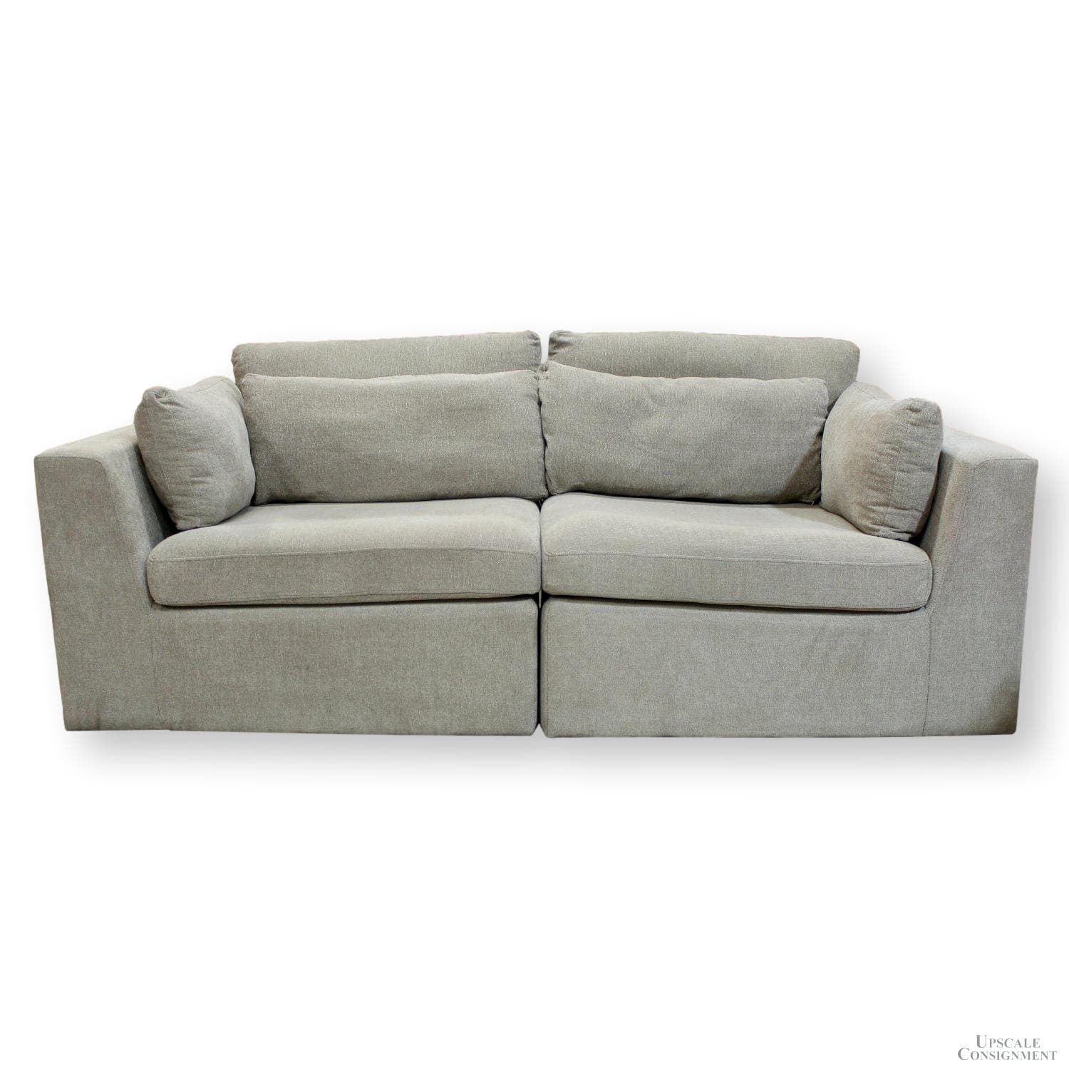 World Market 2 Piece Sectional Sofa - Gray - Image 1
