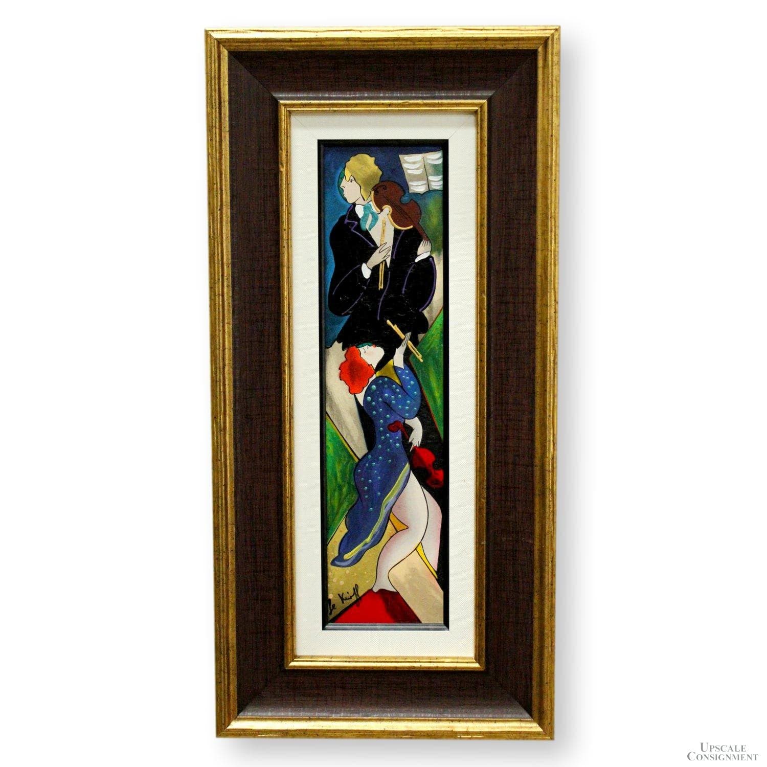 Framed Serigraph on Wood "Arabesque" By Linda Le Kniff - Image 1