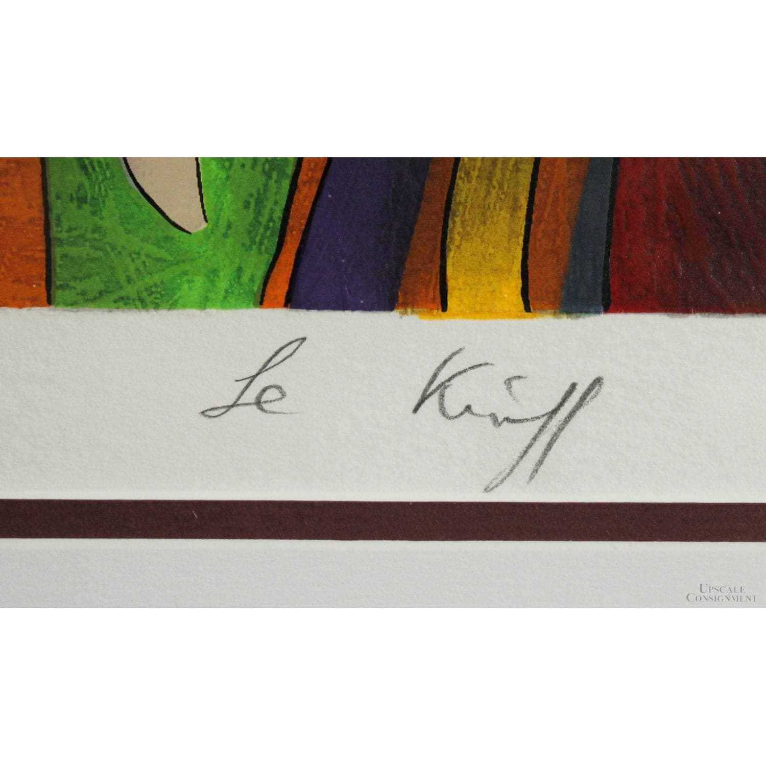 Framed Serigraph on Wood "Petite Fille" by Linda Le Kinff - Thumbnail 3