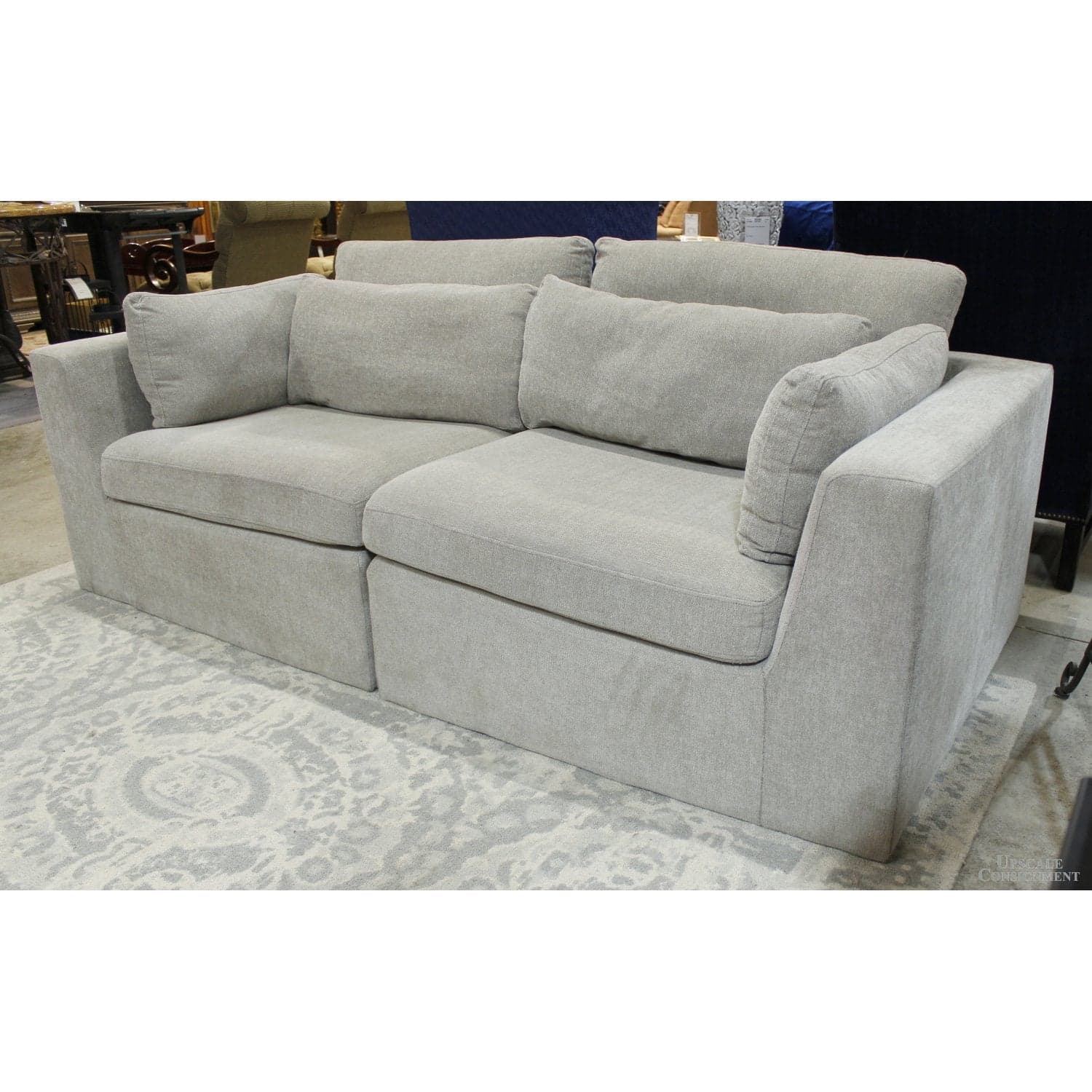 World Market 2 Piece Sectional Sofa - Gray - Thumbnail 3