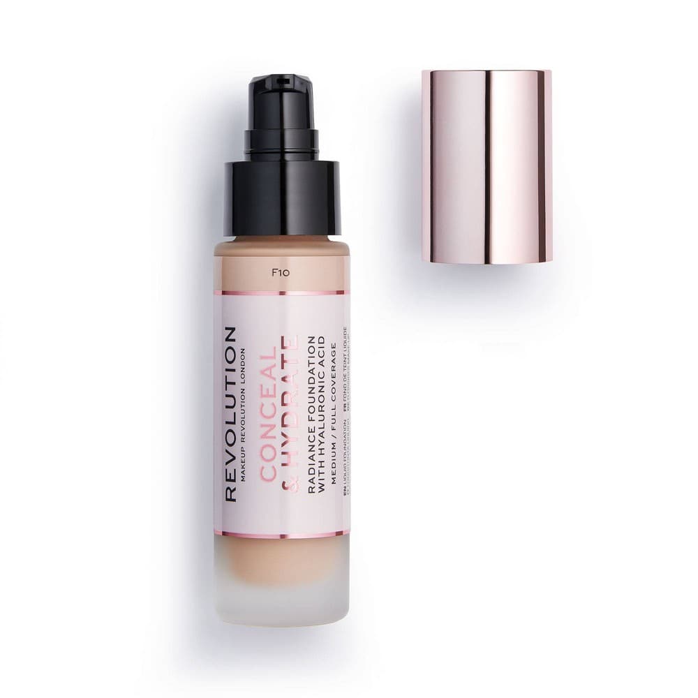 Makeup Revolution Conceal & Hydrate Foundation  Foundation Makeup Containing Hyaluronic Acid  Vegan & Cruelty Free  F10  23ml - Thumbnail 3