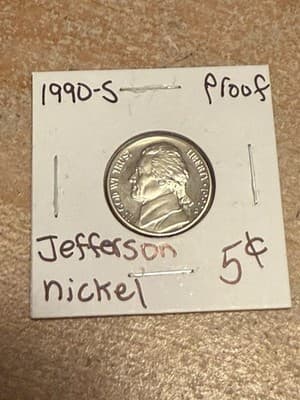 WN131 - 1990 S Proof Jefferson Nickel - Image 1