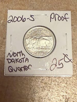WN127 - 2006-S 25C North Dakota (Proof) 50 States Quarter - Image 1
