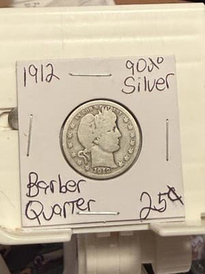 WN63 - 1912 Barber Quarter (90% Silver) - Image 1