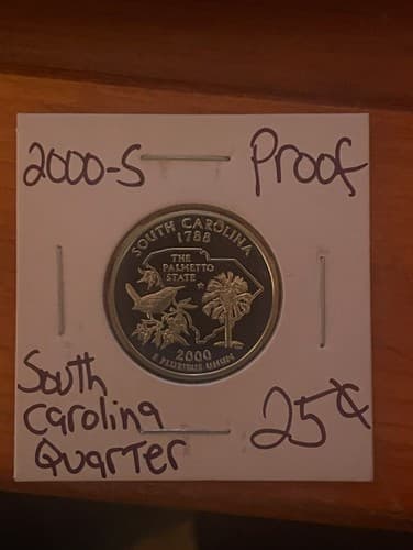 WN107 - 2000-S 25C South Carolina (Proof) 50 States Quarter - Image 1