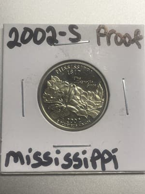 WN112 - 2002 S MISSISSIPPI *CLAD PROOF* STATE QUARTER - Image 1