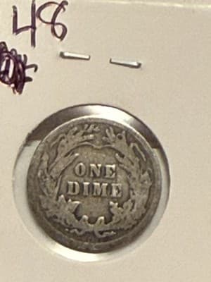 WN48 - 1910 Barber Dime (90% Silver) - Thumbnail 2