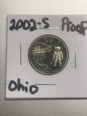 WN111 - 2002 S Proof Ohio State Quarter - From Clad Proof set
