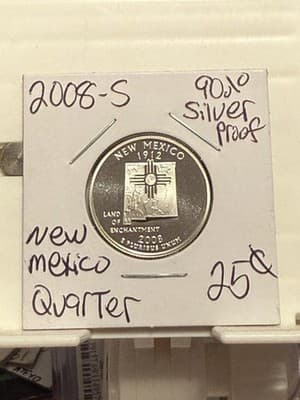 WN18 - 2008-S New Mexico Quarter Proof (90% Silver) - Image 1