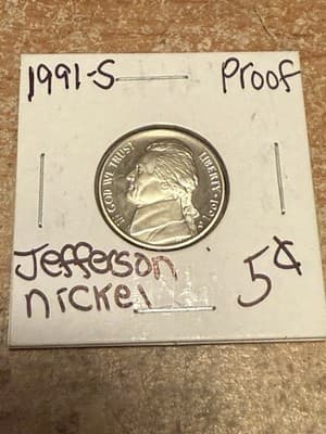 WN65 - 1991-S 5C DCAM (Proof) Jefferson Nickel - Image 1