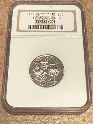 WN21 - 2000-S South Carolina NGC PF 69 With Cameo Clad - Image 1